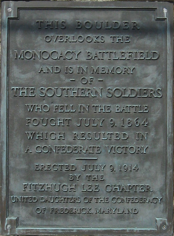 monument to The Southern Soldiers on the Monocacy battlefield outside Frederick, Maryland