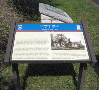 The Jackson at Rude's Hill wayside marker is between Mount Jackson and New Market, Virginia. 
