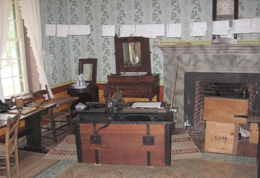 Interior of the The Clover Hill Tavern in the village of Appomattox Court House