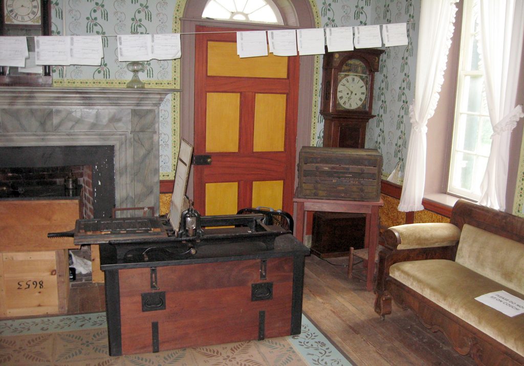 Interior of the The Clover Hill Tavern in the village of Appomattox Court House
