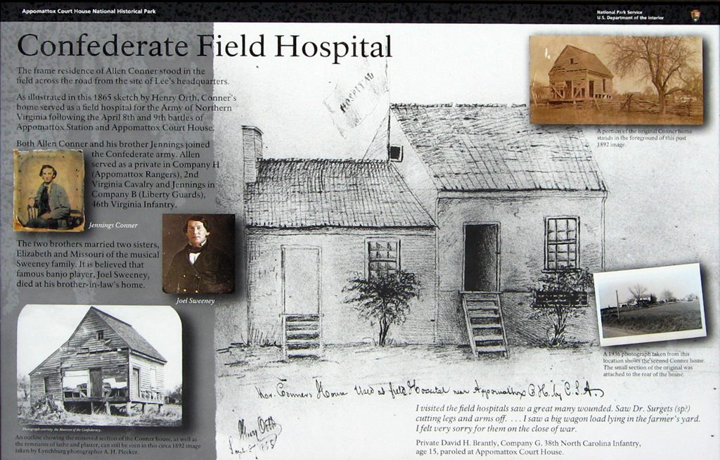 The Confederate Field Hospital wayside marker