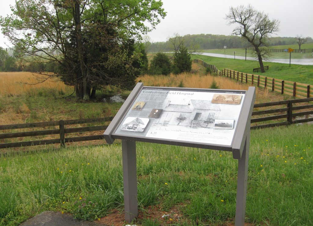 The Confederate Field Hospital wayside marker