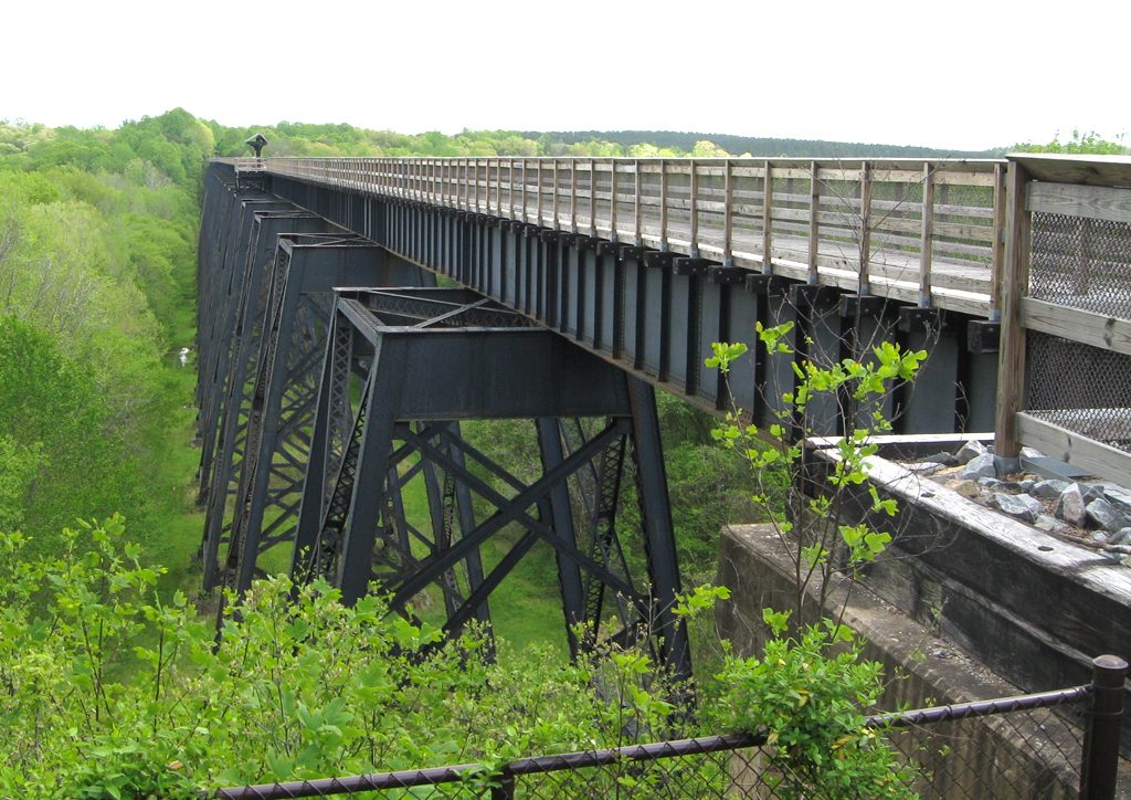 Looking east at the High Bridge from its west end.