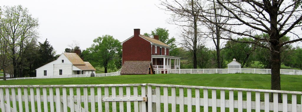 The McLean House at the Appomattox Court House National Historic Park is a reconstruction of the building where Lee surrendered to Grant in the Civil War.