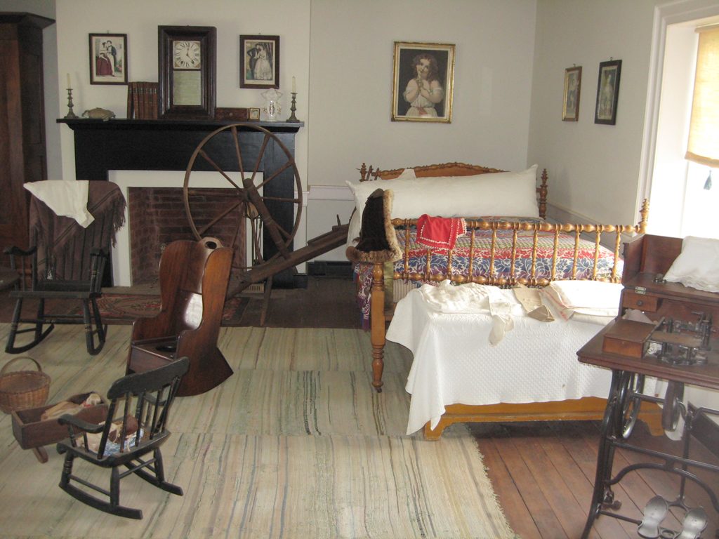 Upstairs bedroom in the McLean House at Appomattox Court House