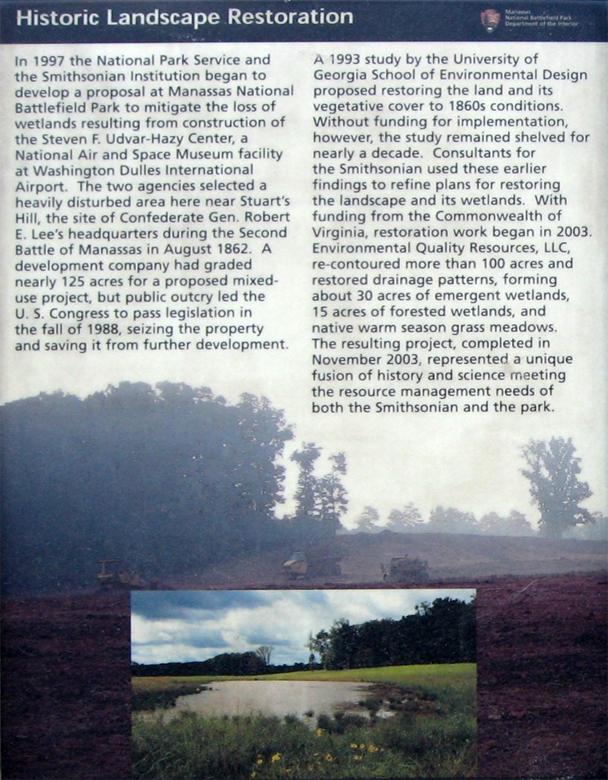 The Brownsville Picnic Area Orientation marker is in the southwest part of the park at the Brownsville Picnic Area off Groveton Road.