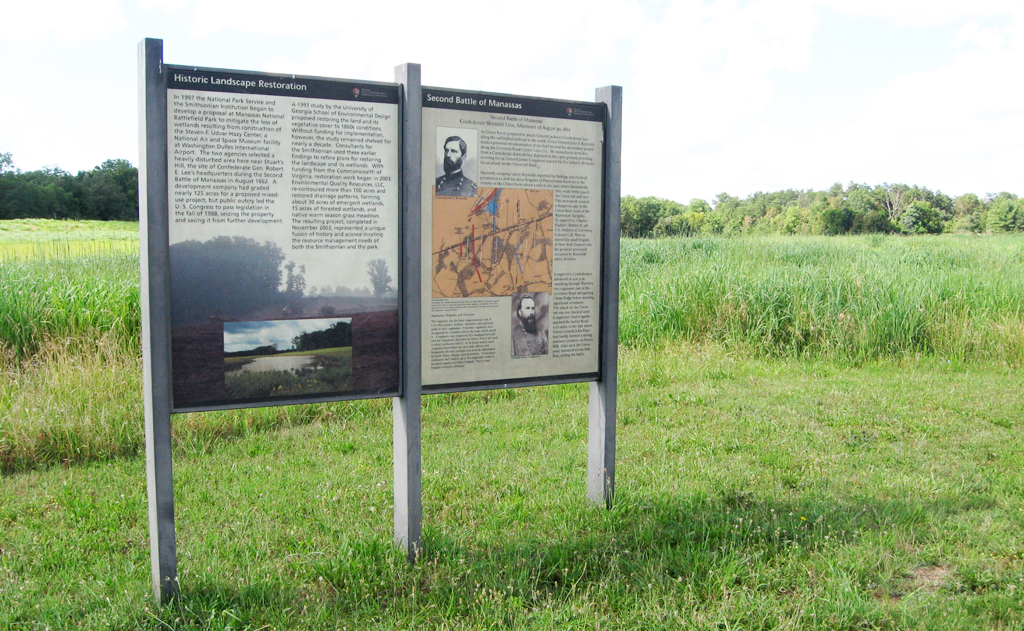 The Brownsville Picnic Area Orientation marker is in the southwest part of the park at the Brownsville Picnic Area off Groveton Road.