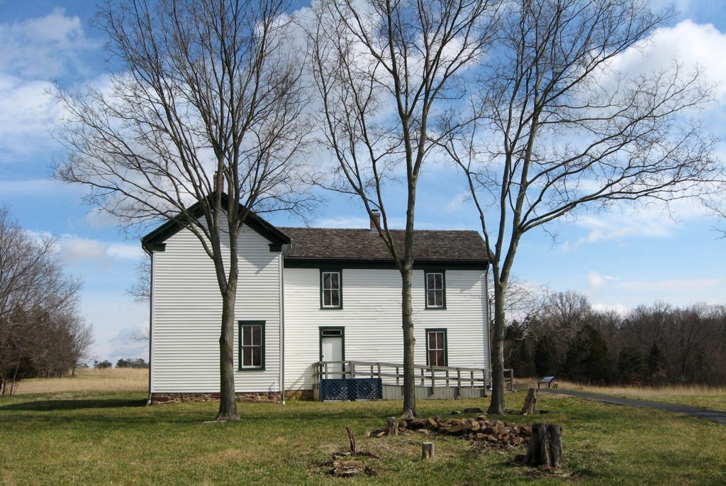 The Brawner Farmhouse on the Manassas Battlefield