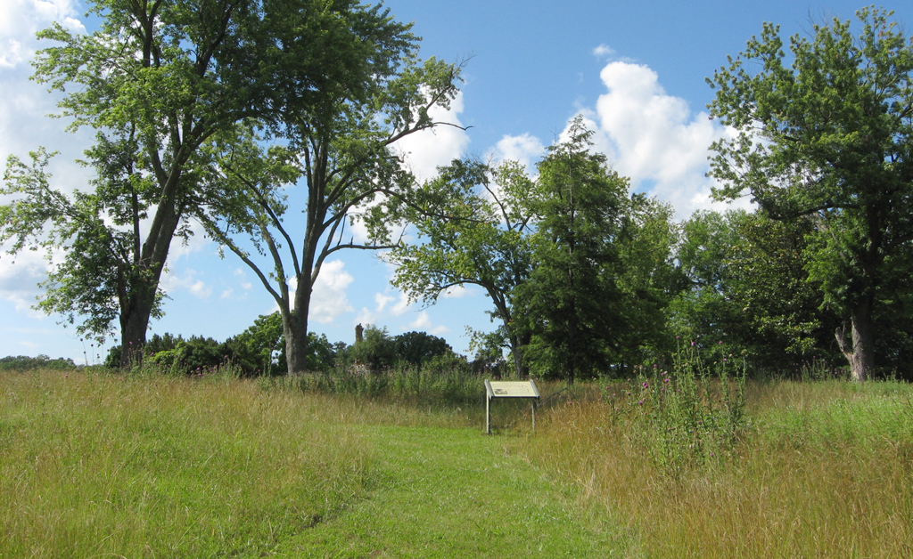 The Brownsville wayside marker is at the Stuart's Hill Center in the southwest part of the battlefield park.