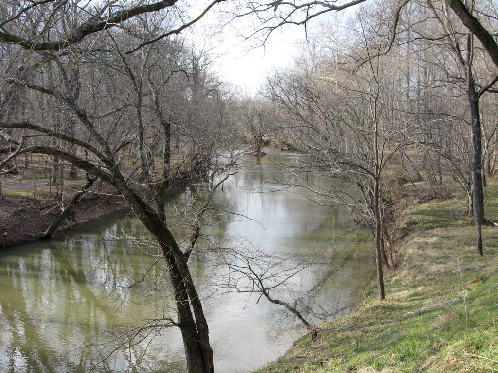 Bull Run seen from the Stone Bridge on the Manassas battlefield