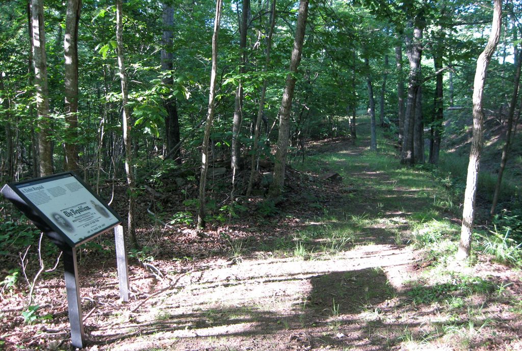 The "A Debt Repaid" wayside marker on the Manassas battlefield