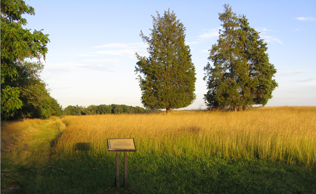 The 2nd Rhode Island Infantry trailside marker is on the Matthews Hill Loop Trail which begins at Stop 4 on the Manassas Battlefield Driving Tour.