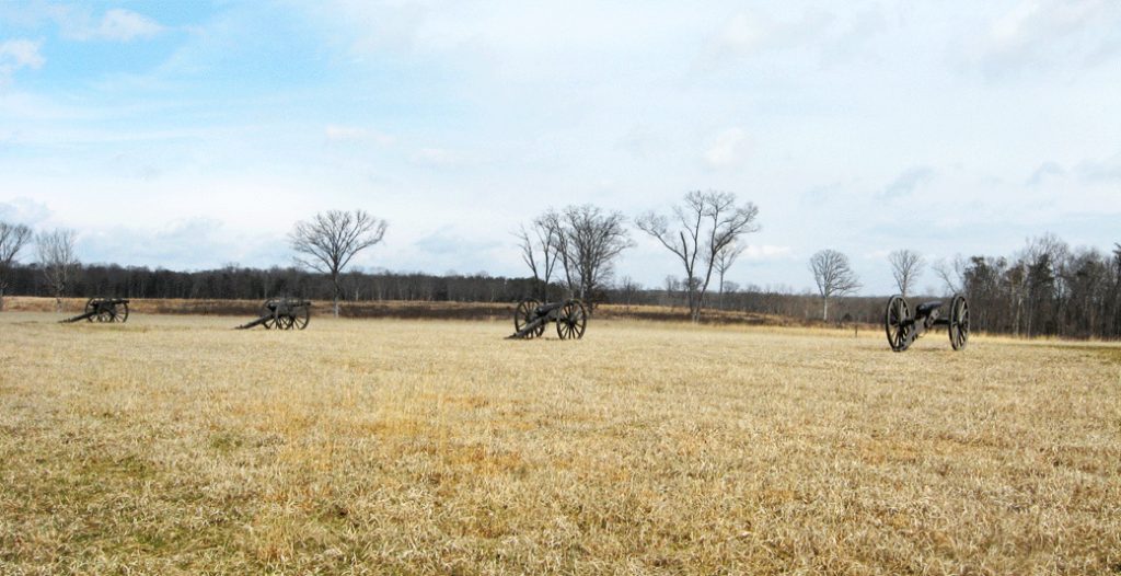 Stephen Lee's guns on the Manassas battlefield