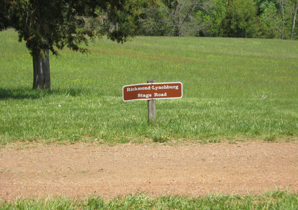 Lynchburg stage road sign at Appomattox Court House