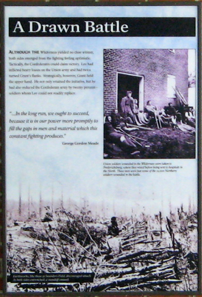 A Drawn Battle exhibit in the Wilderness Exhibit Shelter