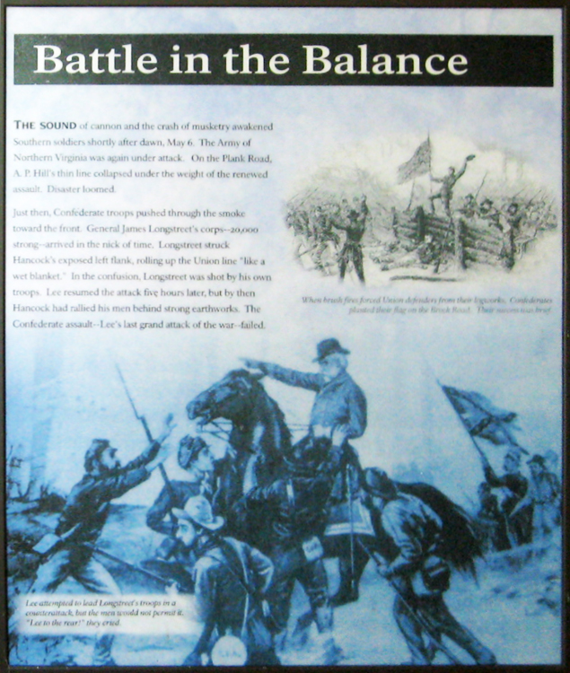 The Battle in the Balance exhibit in the Wilderness Exhibit Shelter