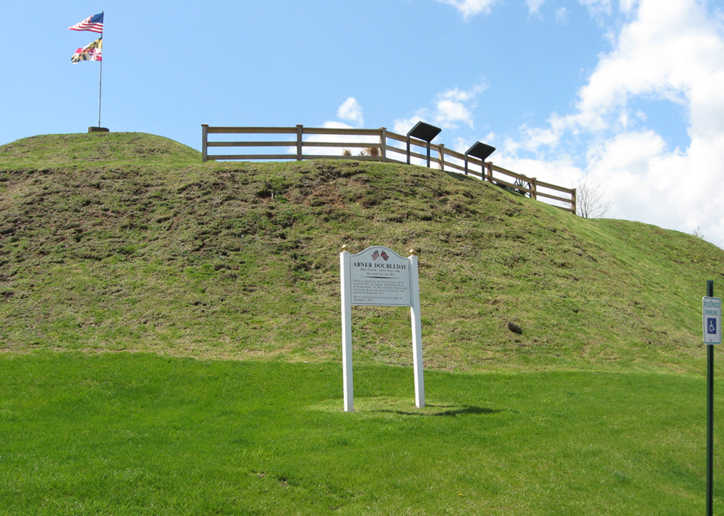 Doubleday Hill in Williamsport, Maryland, from the street below