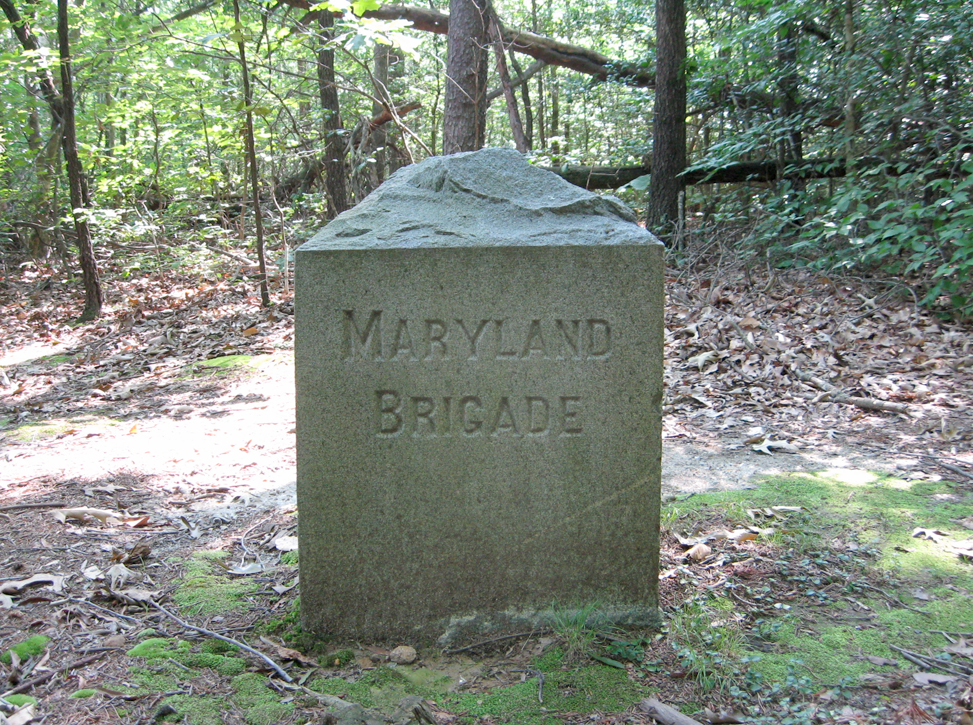 The Maryland Brigade monument ay Laurel Hill on the Spotsylvania battlefield 