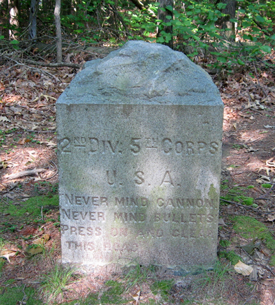 The Maryland Brigade marker on Laurel Hill on the the Spotsylvania battlefield