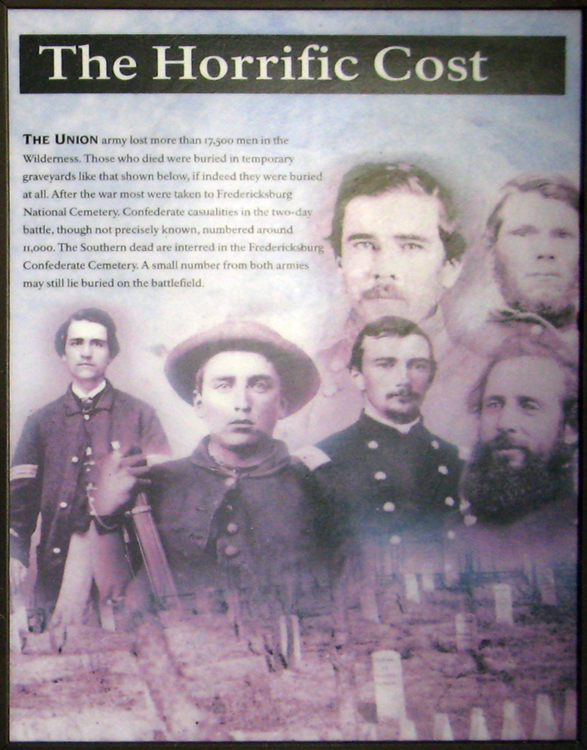 The Horrific Cost exhibit in the WIlderness Exhibit Shelter 