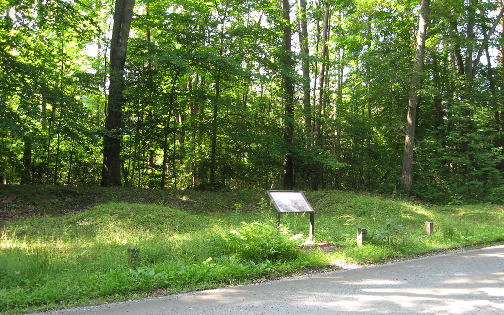 The Warren's Line wayside marker on the Spotsylvania battlefield