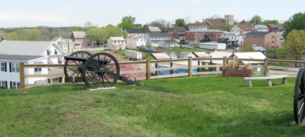 View of Williamsport, Maryland from the top of Doubleday Hill