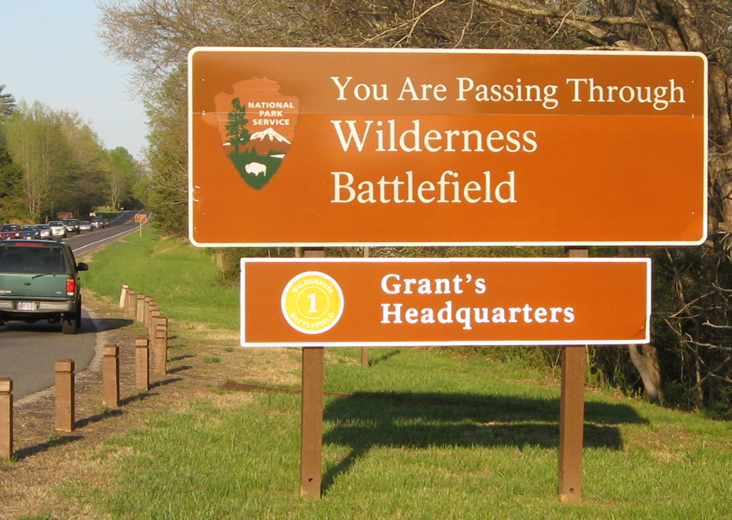 Entry sign from the Wilderness Battlefield 
