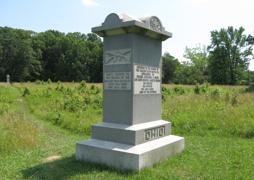 Monument to the 126th Ohio Volunteer Infantry Regiment at Spotsylvania