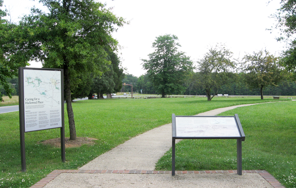 The Chancellorsville intersection on the Chancellorsville battlefield