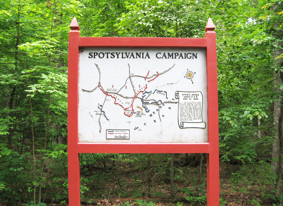 Spotsylvania Campaign May 10 6pm marker