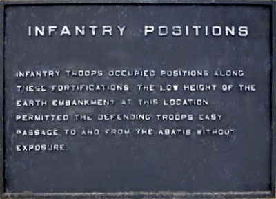 The Infantry Positions marker in the KOA campground at Harpers Ferry