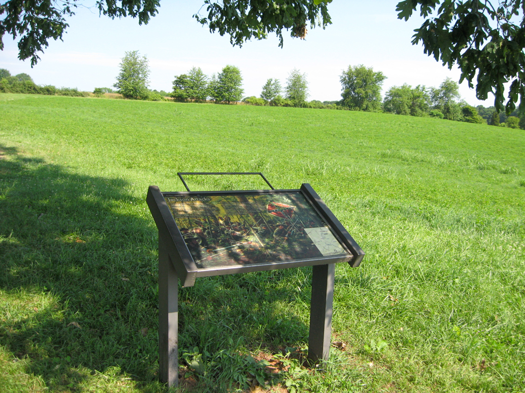 The Jackson Attacks wayside marker on the chancellorsville battlefield