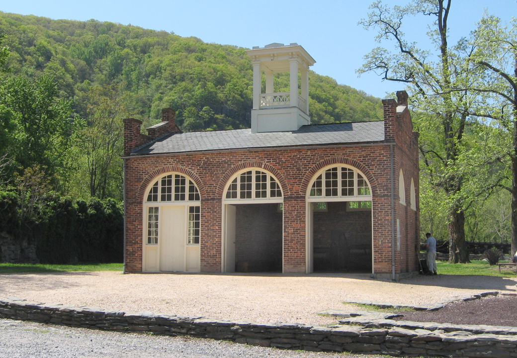 Exterior view of John Brown's Fort at Harpers Ferry