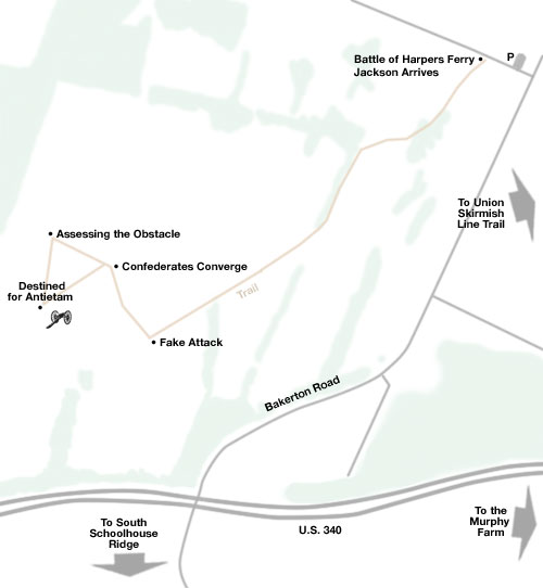 The North Schoolhouse Ridge area of the Harpers Ferry battlefield