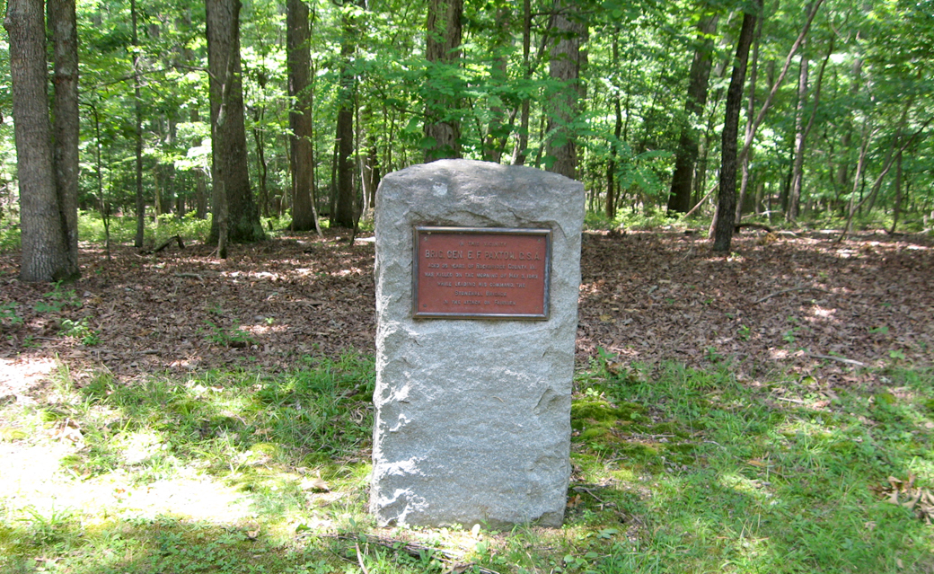 Monument to Confederate Brigadier General Elisha F. Paxton on the Chancellorsville battlefield