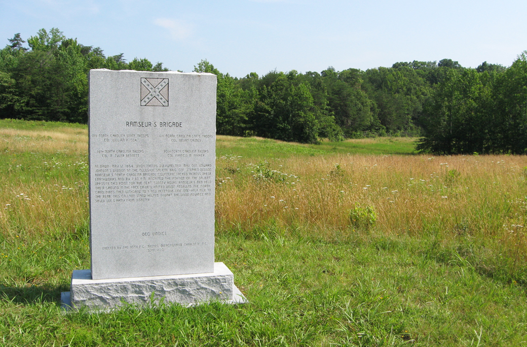 Monument to Ramseur's North Carolina Brigade on the Spotsylvania battlefield