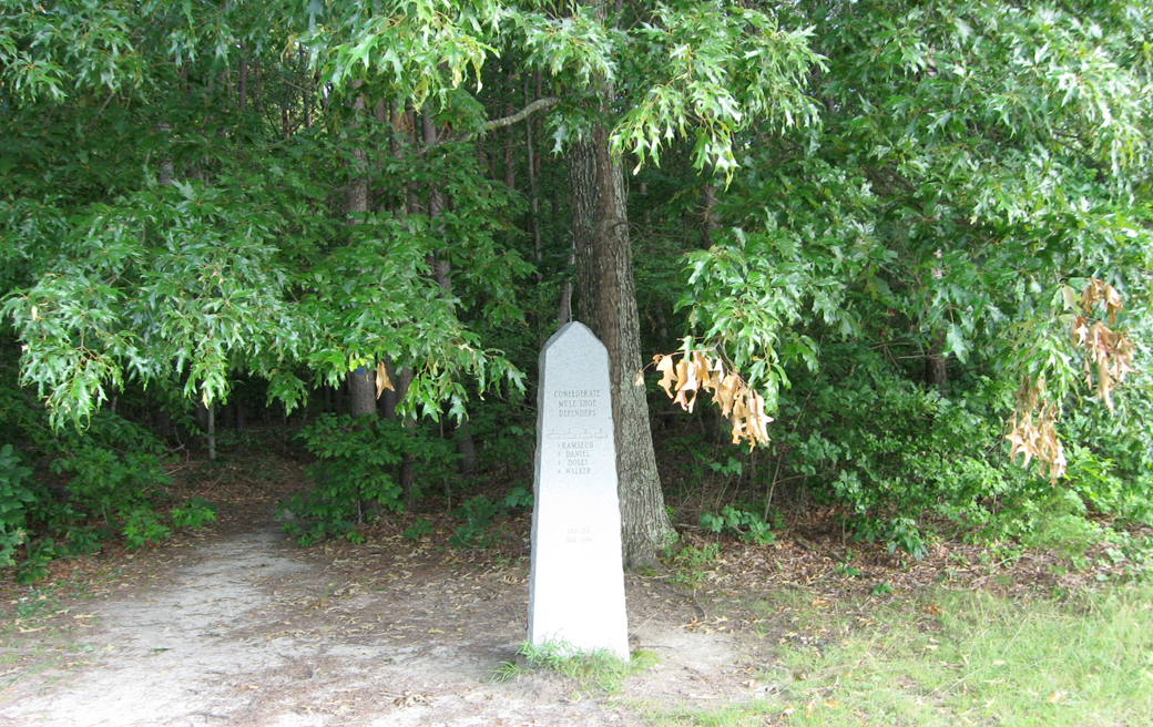 The east side of the Upton's Charge monument on the Spotsylvania battlefield