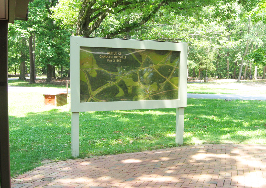 Color map outside the Chancellorsville Visitor Center