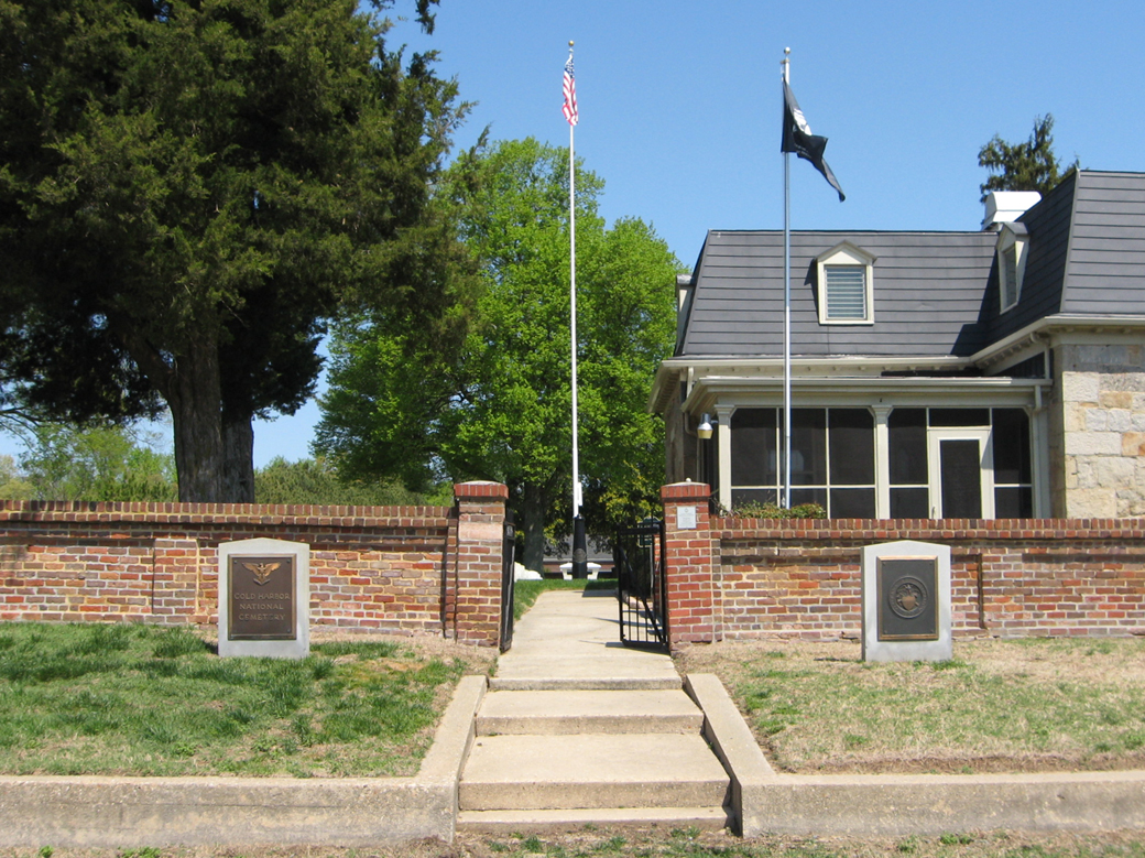 Entrance to Cold Harbr National Cemetery outside Richmond, Virginia