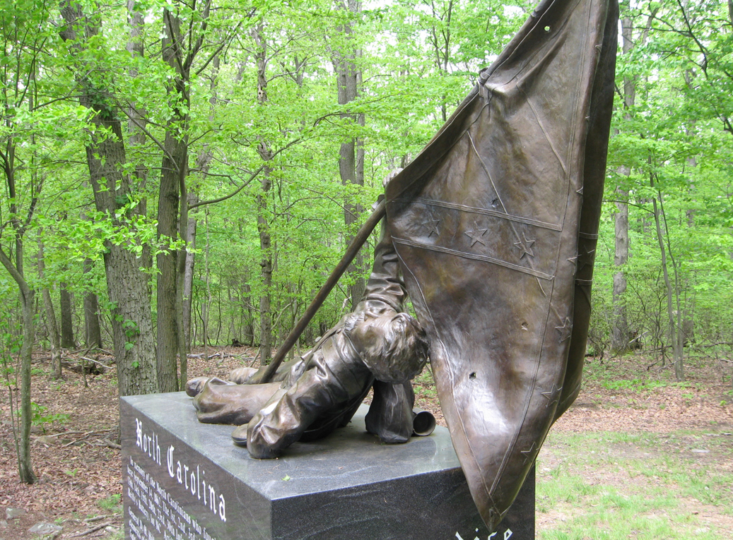 Detail from the North Carolina monument at Fox's Gap on the South Mountain battlefield