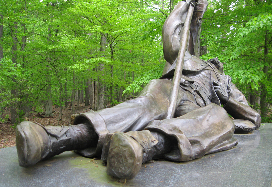 Detail from the North Carolina monument at Fox's Gap on the South Mountain battlefield