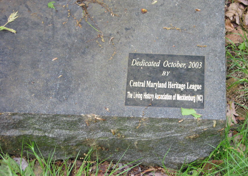 Dedication from the North Carolina monument at Fox's Gap on the South Mountain battlefield