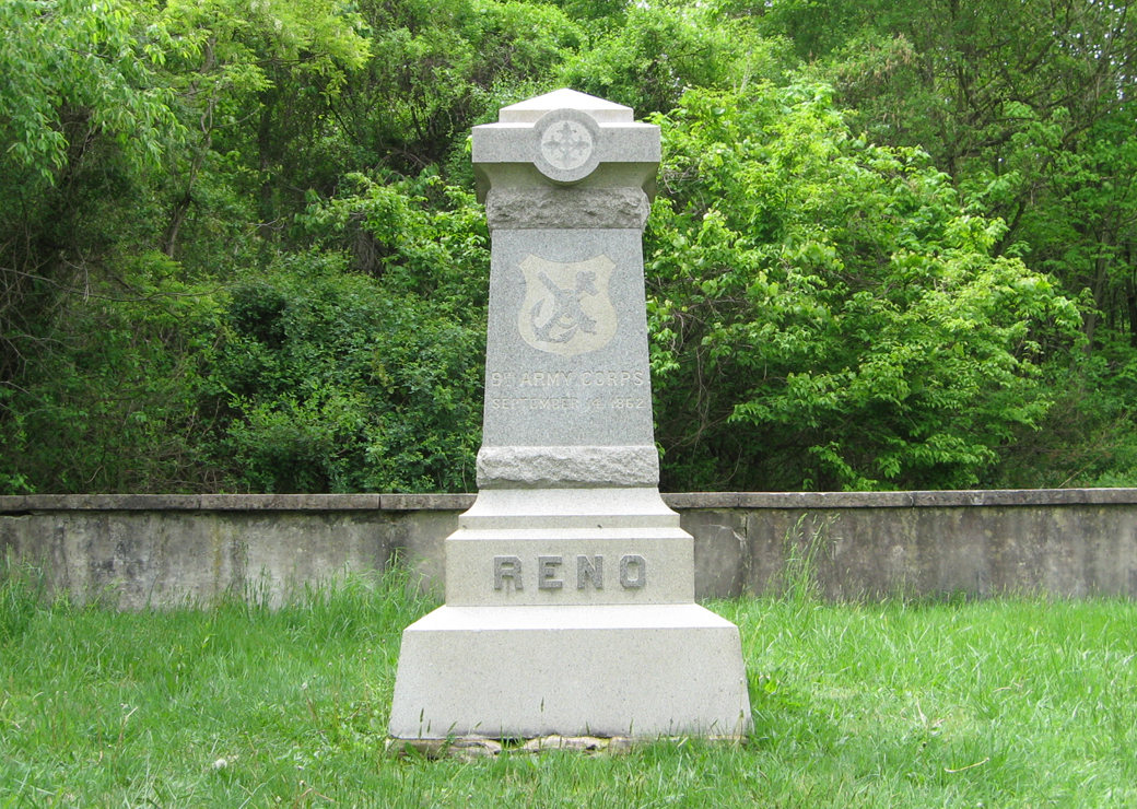 Monument to Union Major General Jesse Reno at Fox's Gap on the South Mountain battlefield