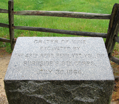 "Crater of Mine" monument to the 48th Pennsylvania on the Petersburg National Battlefield