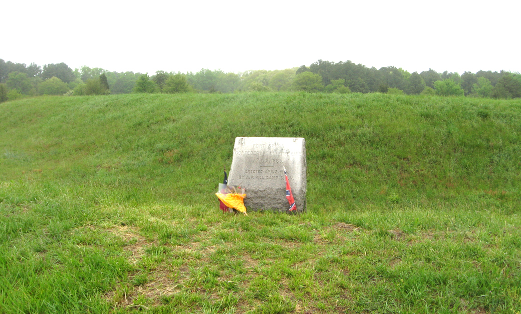 The monument to Fort Gregg on the Petersburg battlefield