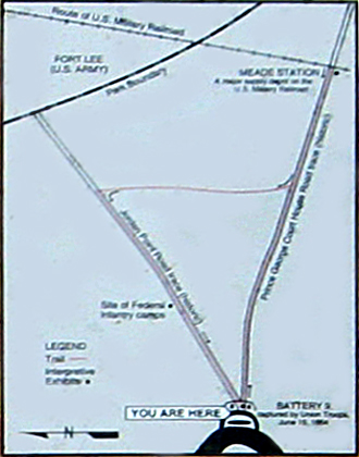 Detail from the The 'Meade Station Trail' wayside marker on the Petersburg National Battlefield