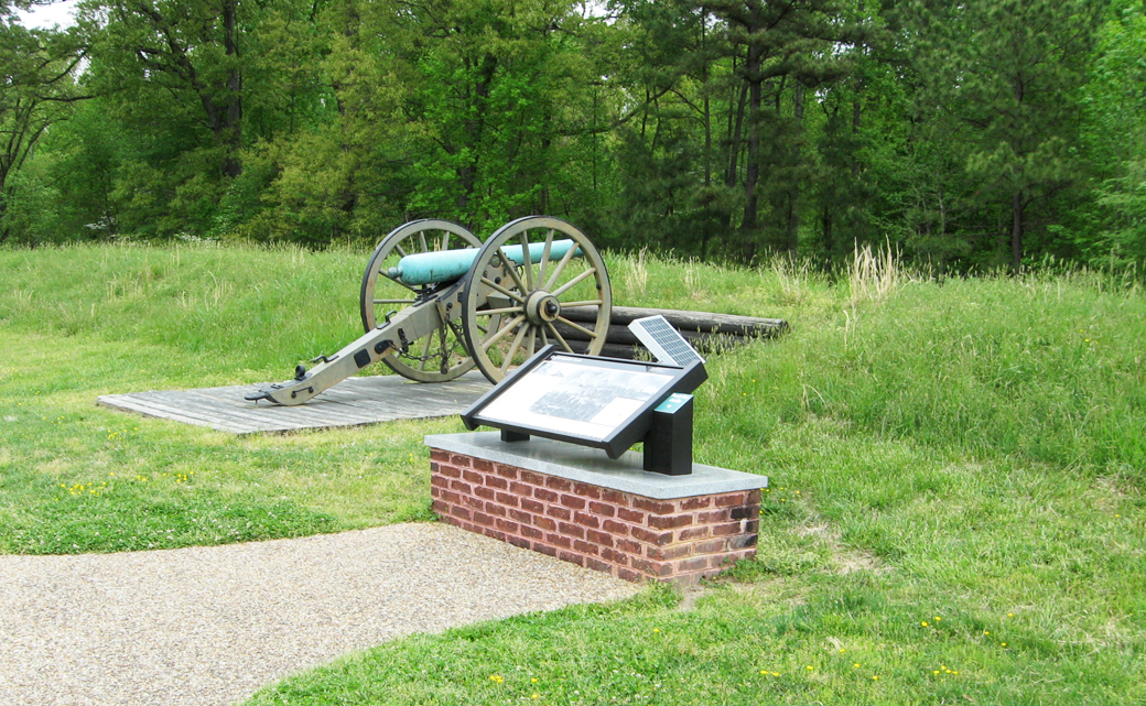 The 'Opportunity Lost' wayside marker on the Petersburg National Battlefield