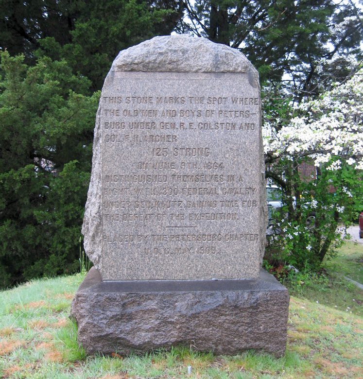 The Old Men and Boys monument at Petersburg, Virginia