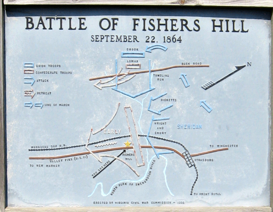 The Battle of Fisher's Hill Circle Tour markers