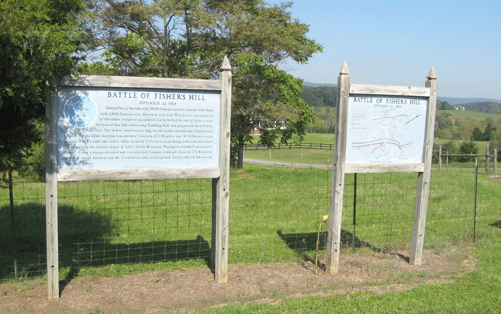 The Battle of Fisher's Hill Circle Tour markers